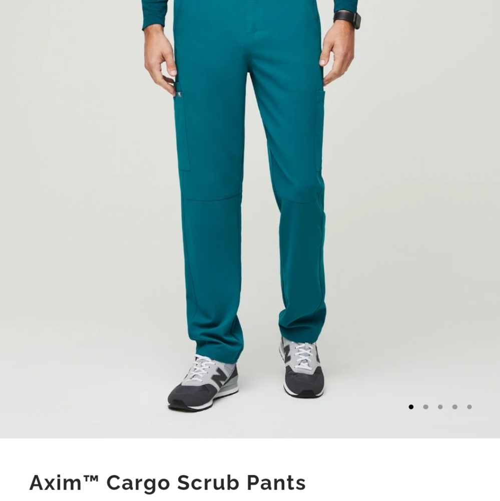 XL Men's Axim Figs Scrub Bottom - Carribean Blue